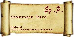 Szauervein Petra névjegykártya