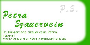 petra szauervein business card